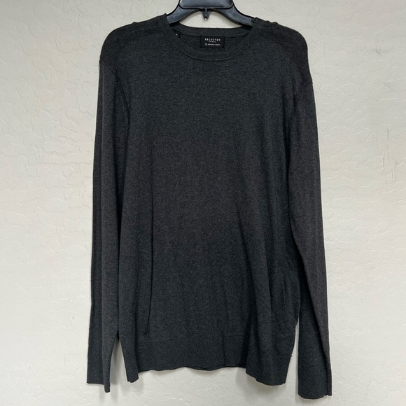 SELECTED HOMME Daniel Crewneck cotton and cashmere Sweater size XL - Picture 2 of 9